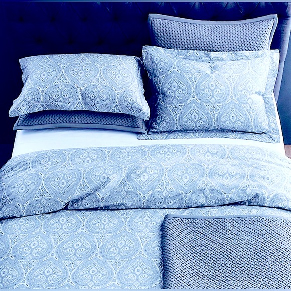 Restoration Hardware RH King Size Blue Italian Paisley duvet cover, 4 shams - Picture 5 of 11